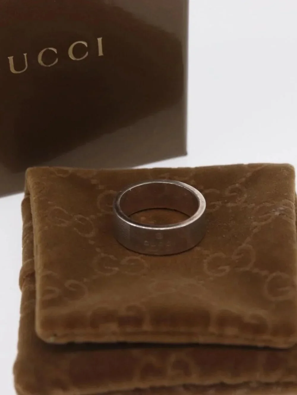 GUCCI Ring Ag925 Silver #4(JP Size) Auth bs32176